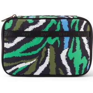 Travel Jewelry Organizer Bag Diane von Furstenberg DVF Target Disco Zebra Black
